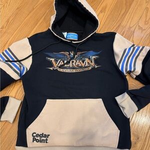 Cedar Point Valravn Hoodie - Black and Cream